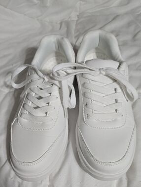 Classic All-White Low Top Sneakers